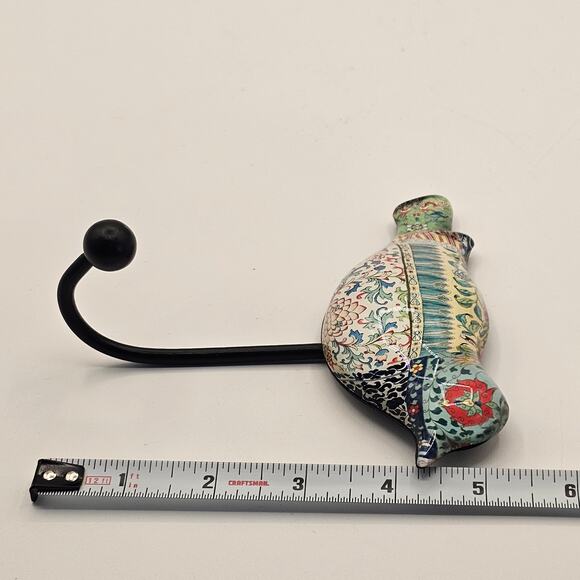 Colorful Acrylic Art Piece Bird Hook for Clothes or Towels - Wall Decor Accent - Picture 7 of 8